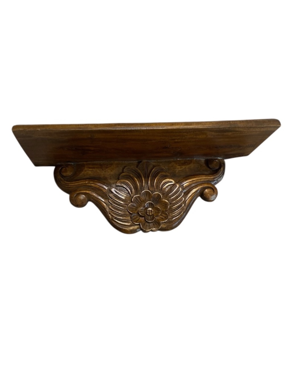 Wooden hand carved shelf